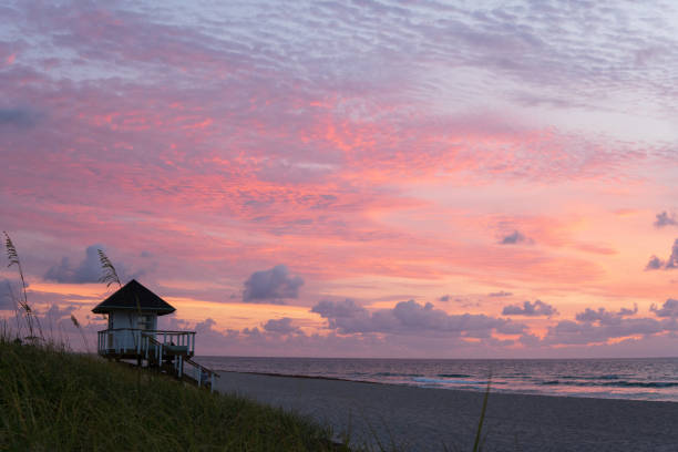 Pink Sky Pink Sky in Delray Beach, FL delray beach fl stock pictures, royalty-free photos & images