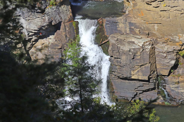 istock Very impressive lower waterfall at Linville Falls, North Carolina 1217866372