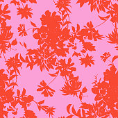 istock seamless pattern made of flowers silhouettes 1217867492