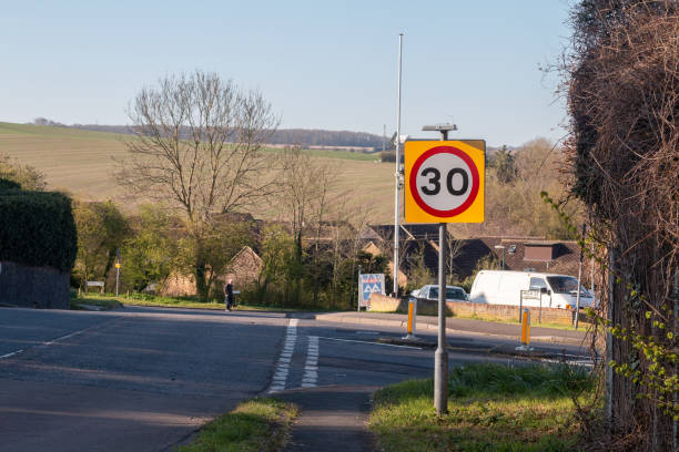Speed Limit Sign in Farningham, England. This village is next to Eynsford in Kent.