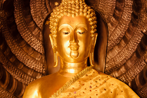 Wat Phra That Doi Suthep buddha temple statue in Chiang Mai, Thailand