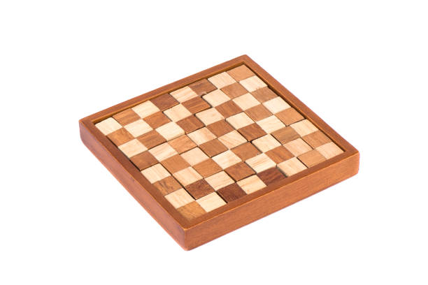 istock Wooden polymino puzzle isolated on a white background. 1217874338
