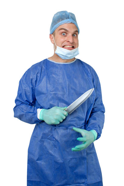 istock Male doctor on white background 1217879608