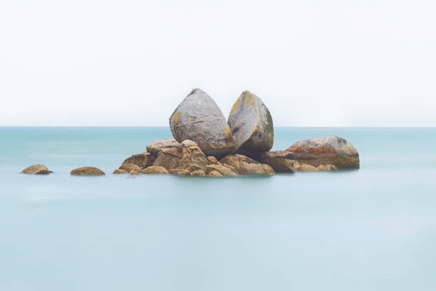 Split Apple Rock is a granite rock formation in Tasman Bay of the northern coast of the South Island of New Zealand.