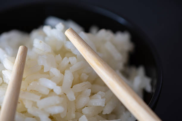 istock Rice bowl with Chinese chopsticks 1217882213