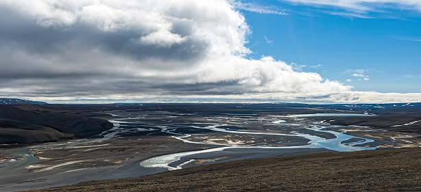 Braided River Bed on the Cunningham River, Somerset Island, Nunavut, Canada, Canadian Arctic,