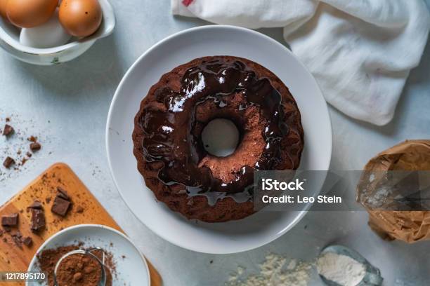A Beautiful Chocolate Cake Stock Photo - Download Image Now - High Angle View, Chocolate Cake, Cake