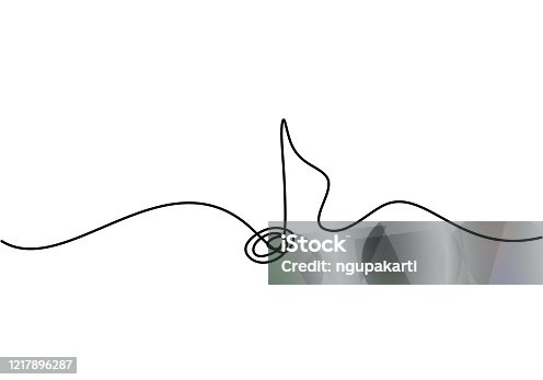 istock whole note vector illustration, single one continuous line art drawing style. Minimalism sign and symbol of music. 1217896287