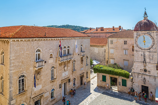 View of old center of Trogir in Croatia