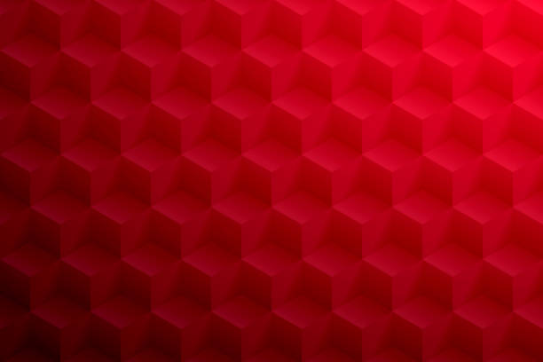 ilustrações de stock, clip art, desenhos animados e ícones de abstract red background - geometric texture - red backgrounds shadow pattern