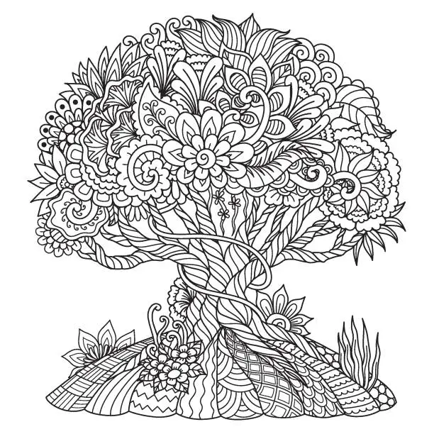 Vector illustration of Tree 1