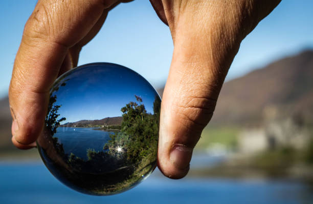 Eilean Donan Castle, Scotland, through a sphere