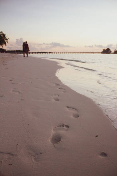 istock Footprints in the sand, Maldives, Indian Ocean 1217908940
