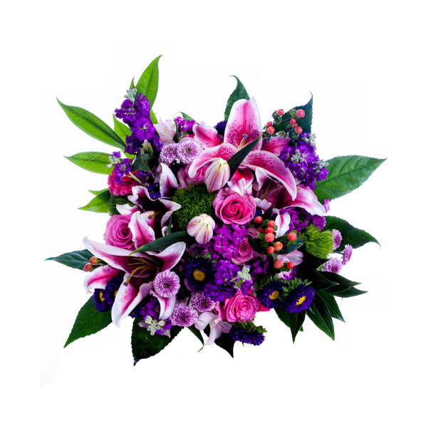 A large bouquet of multicolored flowers