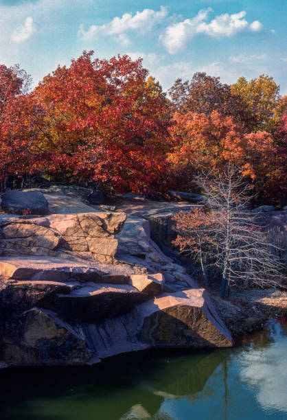istock Elephant Rocks State Park - Granite Quarry Reflection & Trees - 1977 1217914264