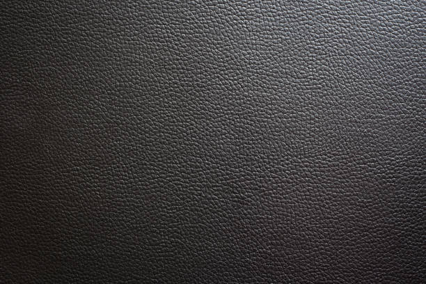 close up black leather and texture background. - leather material pattern rough imagens e fotografias de stock