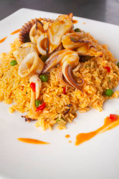 istock Peruvian food or rice with seafood 1217930164