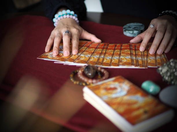 istock tarot card reading fortune teller astrologer divination selected focus 1217937712
