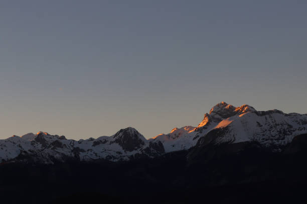 istock Sunset over the mountains, Triglav peak 1217940497