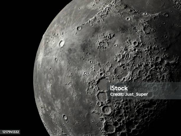Close Up Super Moon Stock Photo - Download Image Now - Moon Surface, Moon, Planetary Moon