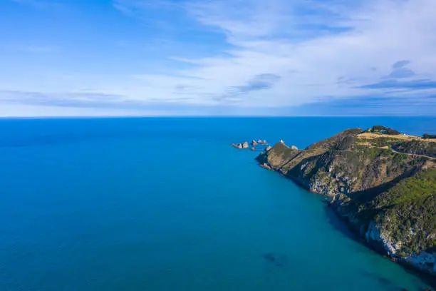 Photo of Amazing aerial photo of Nugget Point Lighthouse, Otago, New Zealand