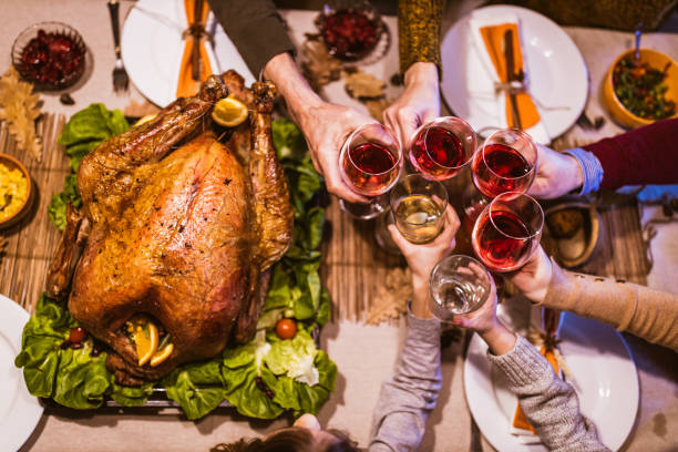 istock Family's toast during Thanksgiving lunch! 1217944581