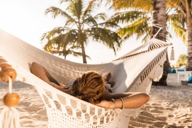 istock Relaxed summer day in hammock! 1217948569