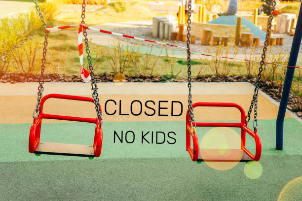 istock Closed children's playground. COVID-19 1217955692