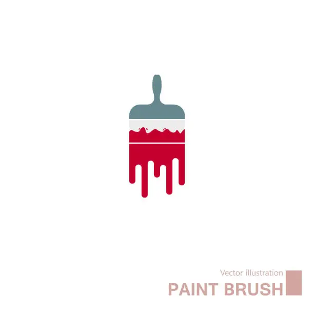 Vector illustration of Vector drawn paint brush.