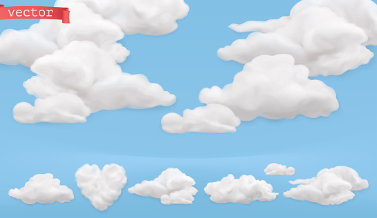  Ilustración de Dibujos Animados De Nubes Cielo Conjunto De Iconos Vectoriales Realistas 3d y más Vectores Libres de Derechos de Nube