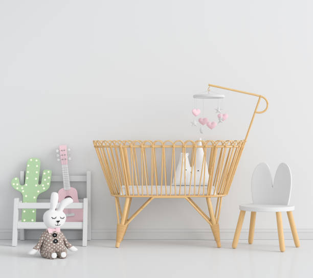 istock White child bedroom for mockup, 3D rendering 1217957535