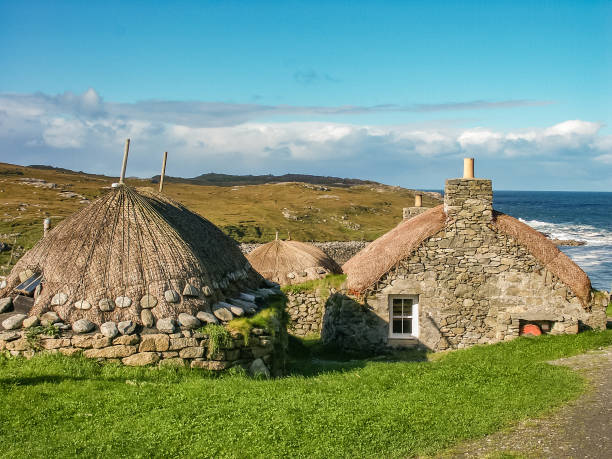 istock Cearrannan Blackhouse Village 1217957859