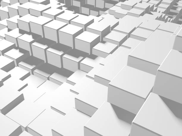 istock White cubes structure. Abstract futuristic background. 1217958605