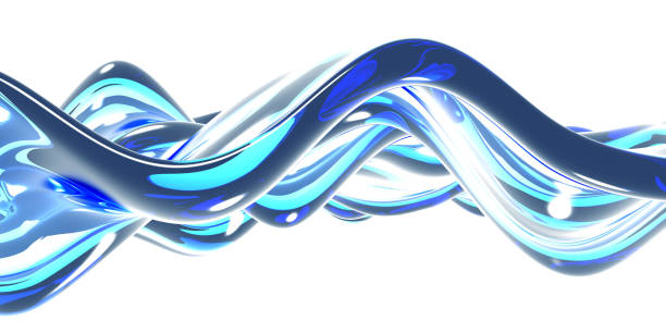 istock Blue water wave on white background. Clean crystal liquid 1217958720