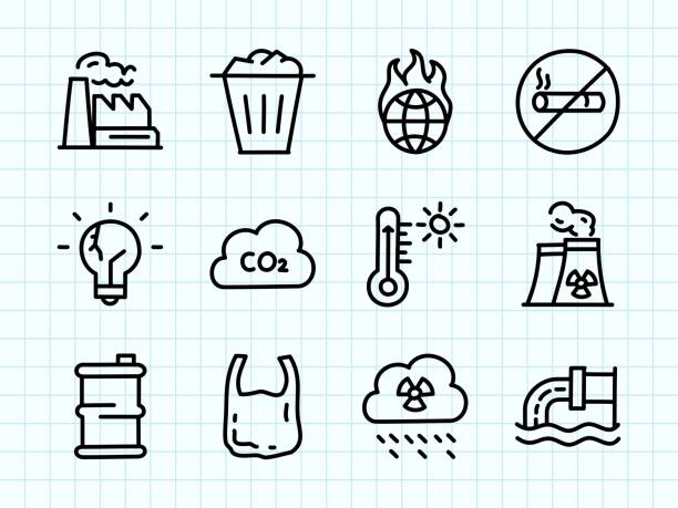 verschmutzung doodle zeichnung - toxicodermatitis stock-grafiken, -clipart, -cartoons und -symbole