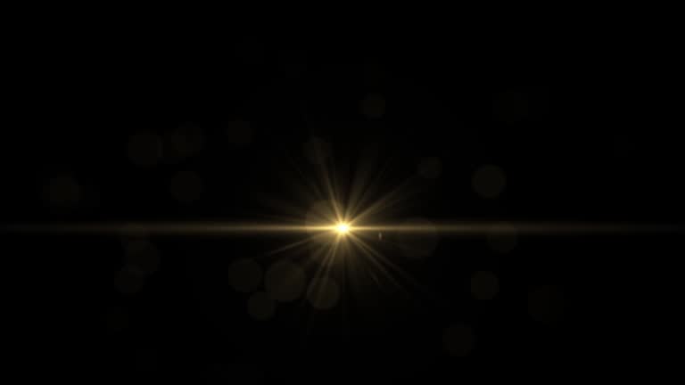 Bright twinkling gold star on a black background HD 1920x1080