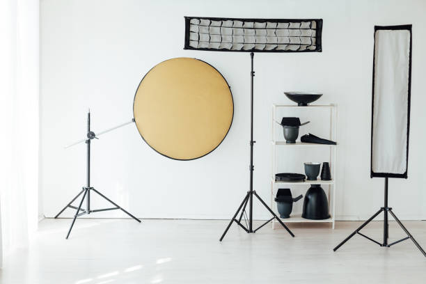 istock Photo studio equipment flash accessories photographer light 1217964252