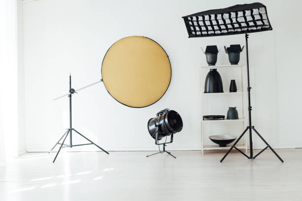 istock Photo studio equipment flash accessories photographer light 1217964819