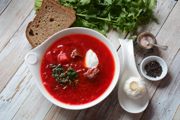 istock Traditional Ukrainian Russian borscht 1217964937