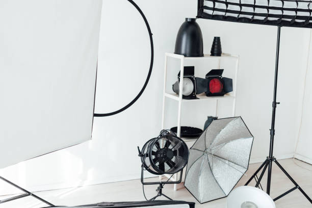 istock Photo studio equipment flash accessories photographer light 1217965075