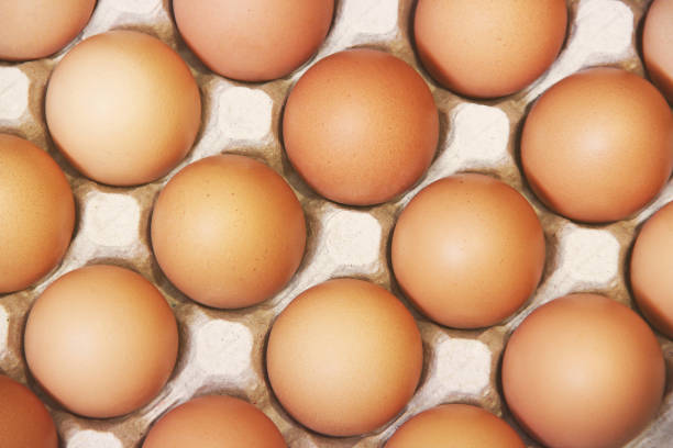 istock Background of eggs. Eggs close up. Food 1217966537