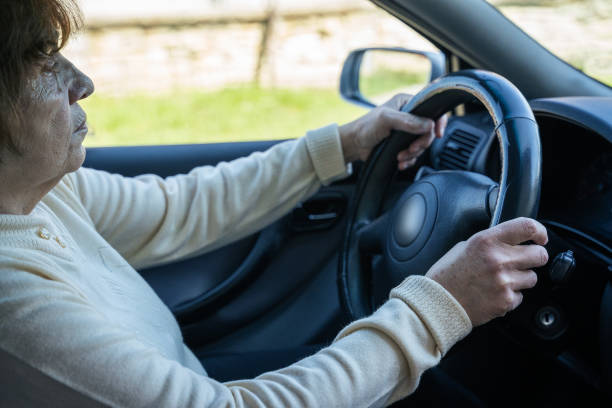 istock Active senior woman taking her car to go to work. 1217967139