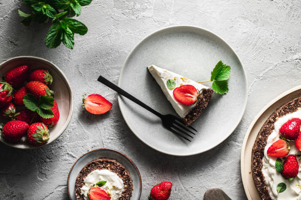 istock Homemade yogurt strawberry pie 1217971185