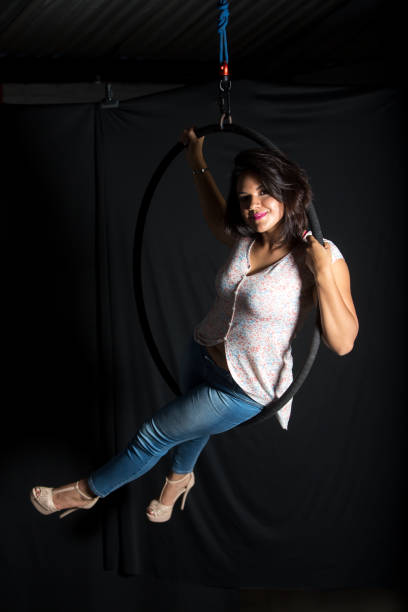 istock Woman practicing in the hoop 1217973482