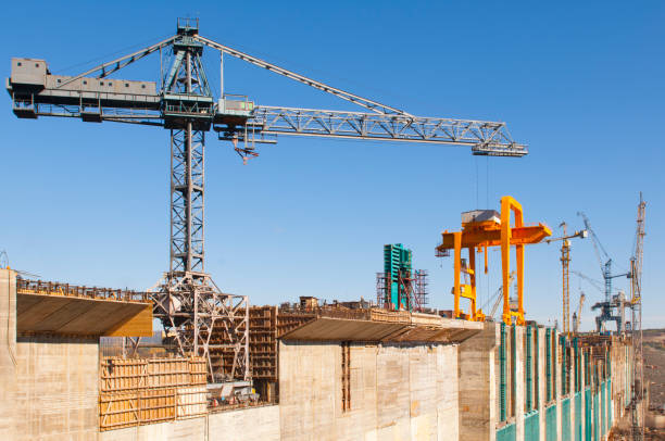 istock Construction of a huge dam for a power plant 1217974002