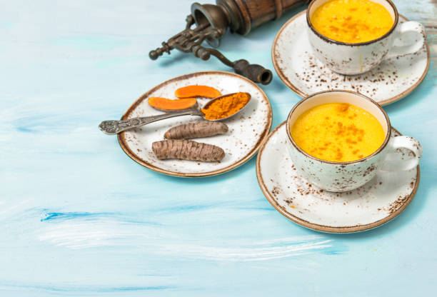 istock Golden milk Hot drink turmeric curcuma 1217975039