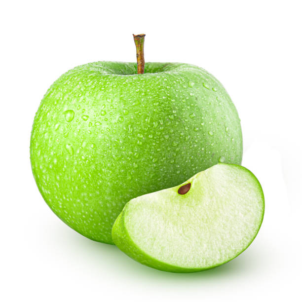 istock Green apple. Isolated on white background 1217976312