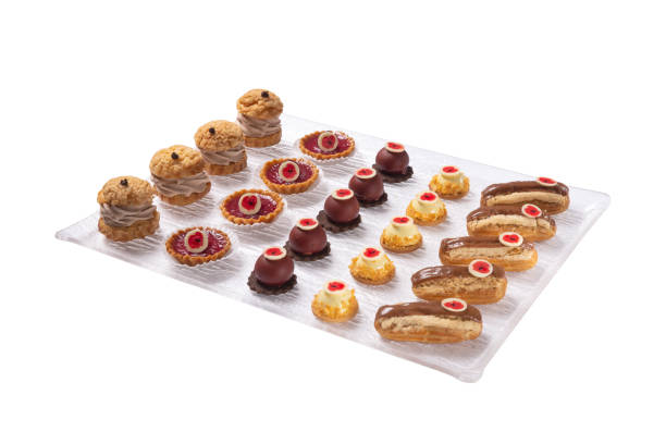 istock Group of french dessert Eclair on white background. 1217976365
