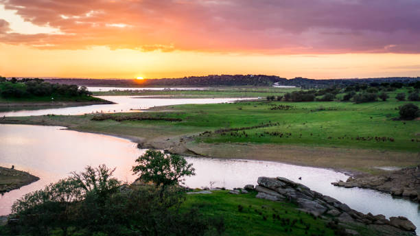 istock Sunset over Alqueva Dam 1217977551