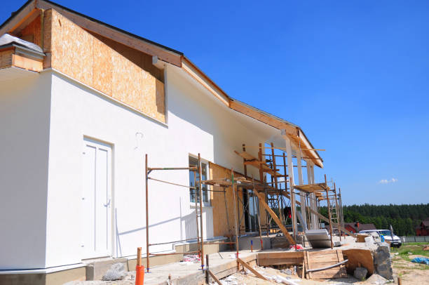 istock Remodeling home with insulation, painting, plastering. House renovation. 1217978133